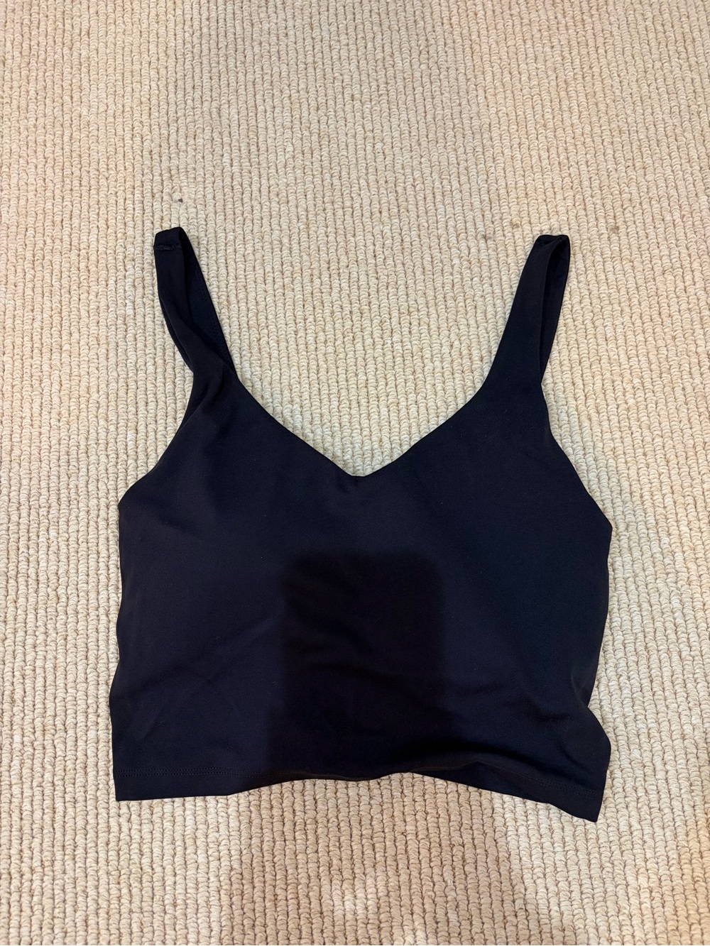 Aerie Black Crop Tank Top with built in bra